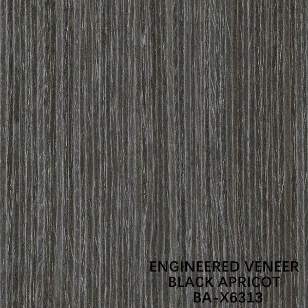 Le bois reconditionné synthétique d'abricot noir de décoration plaquent X6313 le grain droit 2500-3100mm