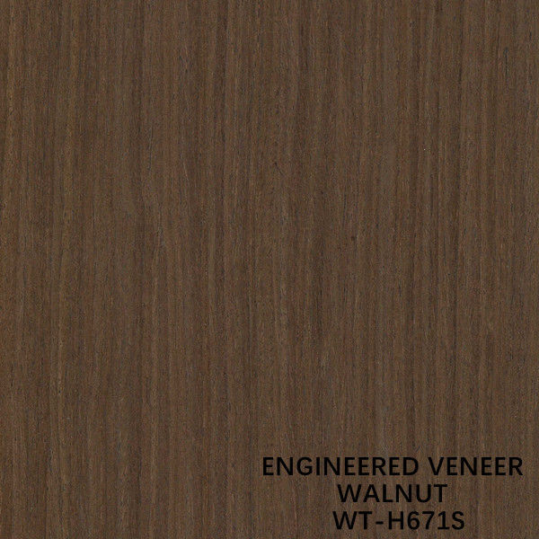 Placage en bois de noyer noir reconstitué H671s Slice Cut Technics Vertical Grain Bon prix de l'usine chinoise pour porte