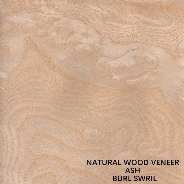 Catégorie blanche naturelle de FSC Ash Burl Veneer Spiral Pattern Grain A pour l'épaisseur 0.5-0.55mm de décoration d'hôtel