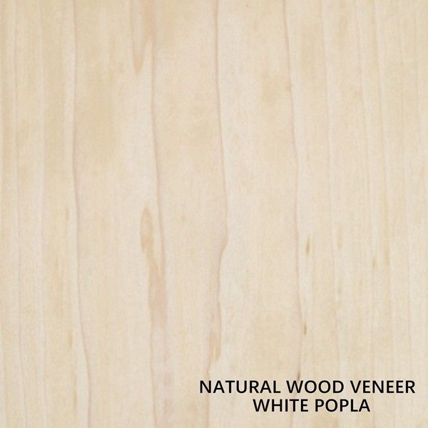 Veneer en bois de peuplier blanc naturel Taille 2440*1220 mm Épaisseur 0,4 mm Pour la décoration de projets de meubles