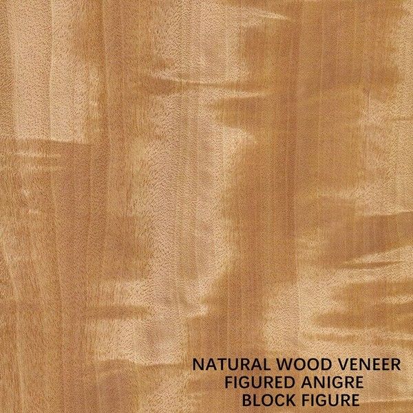 Couleur uniforme 0.5mm de placage d'Anegre Afrique de bloc de grain en bois naturel de chiffre