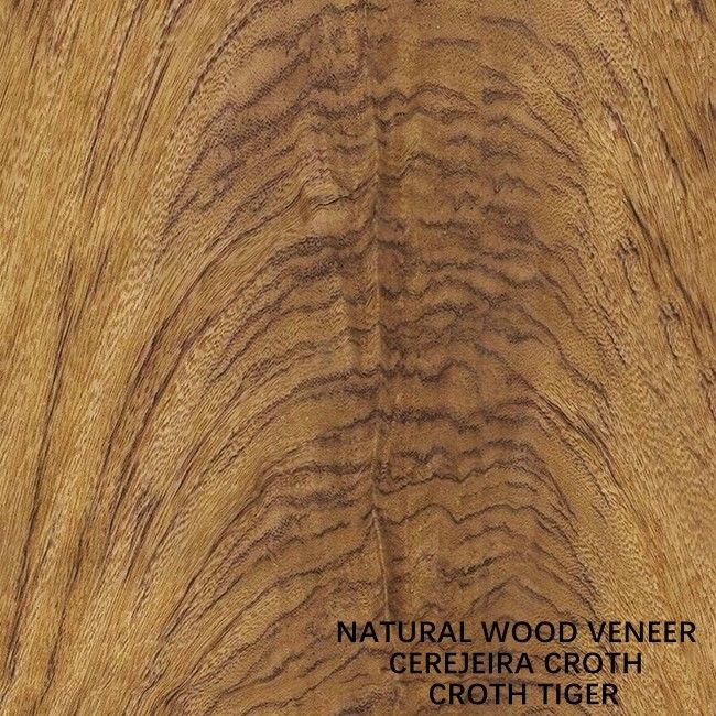 Grain naturel de l'Amérique Cherry Crotch Veneer Specially Tiger pour la décoration d'hôtel