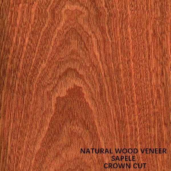 Le placage naturel de panneautage et en bois de l'Afrique Sapele de portes a à plat coupé la catégorie du grain D.C.A. de couronne