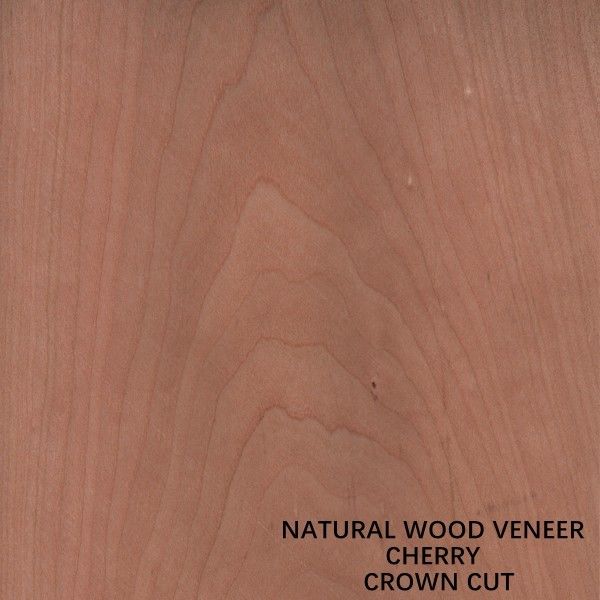 La couronne coupée plate a coupé Cherry Wood Veneer naturel 0.15-0.5mm pour le panneau et le visage de meubles
