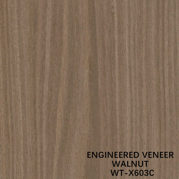 Placage de bois d'ingénierie ISO, coupe sur dosse, couleur marron, pour face de porte et de meuble WT-X603C