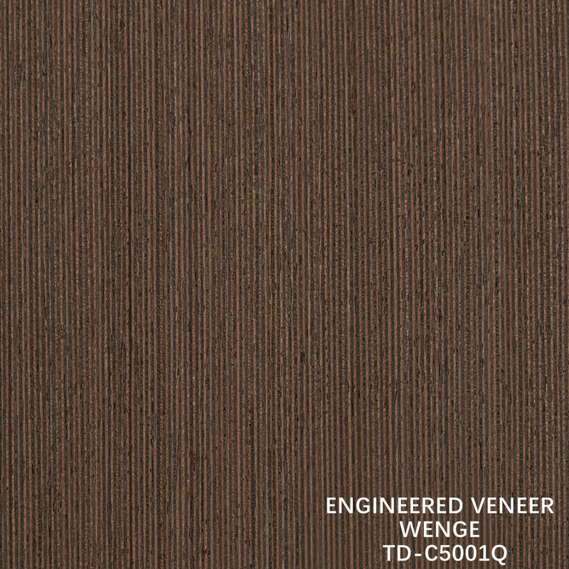 Épaisseur de ligne fine de faisceau de bois Recon Wenge 0,15-1,8 mm en cuir pour portes et fenêtres intérieures