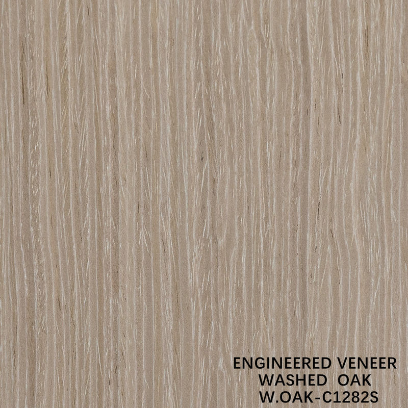 Fabrication de faisceau de bois spécial Lavé feuille de chêne Grain droit 2500-3200mm Retour en laine pour la peau de porte