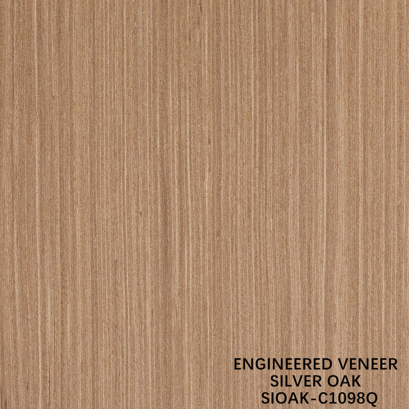 Fabrication de façade de bois en quart de coupe de feuille de chêne d'argent épaisseur 0,4 mm pour la face du placard