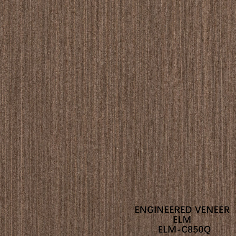 0.5mm feuille de placage en bois d'orme pour panneaux sophistiqués 2500-3100mm allongé coupe de quart de couleur de marron