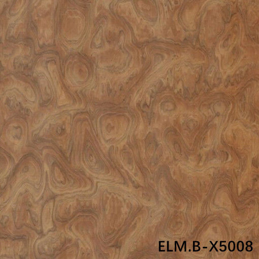 Veneer de bois de reconnaissance de l' Elm Burl ELM.B-X5008 Ring Grain Brown Couleur 0,13-0,35 mm Épaisseur Pour la décoration de l' hôtel