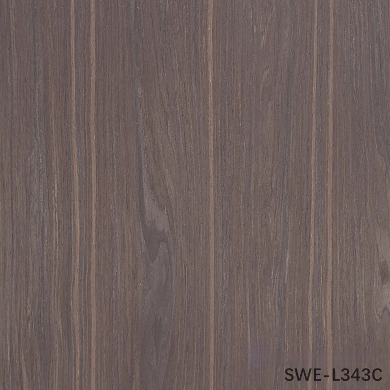 Nouveau design de placage en bois d'eucalyptus fumé recomposé SWE-L343C/L439C 2500*640mm pour la conception de portes en bois