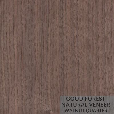En bois naturel fourche de grain stratifié la noix américaine de coupe quarte