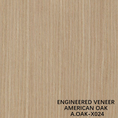 L'OEM a machiné le jaune foncé blanc américain du chêne X024 de placage en bois pour le Cabinet
