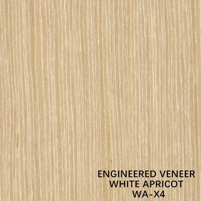 Le bois d'abricot de Faux de décoration plaquent le bon prix X4 du grain droit d'usine de la Chine du service adapté aux besoins du client par couleur jaune
