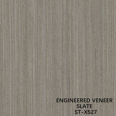 Portes intérieures foncées recomposées de fantaisie de la noix X527 Grey Fineline Straight Grain For de placage en bois d'ardoise de bonne qualité