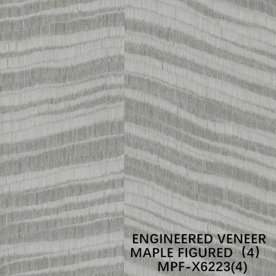 L'érable machiné exotique figure le placage en bois X6223 Grey Color Good Supply Capacity teint par texture irrégulière de Chine