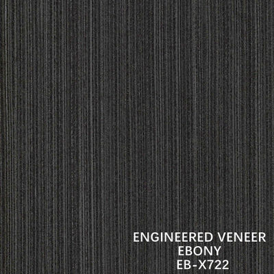 OIN noire de couleur de grain de fineline du placage en bois d'ébène X722 de coupe de coupe de tranche de porte et de fenêtres