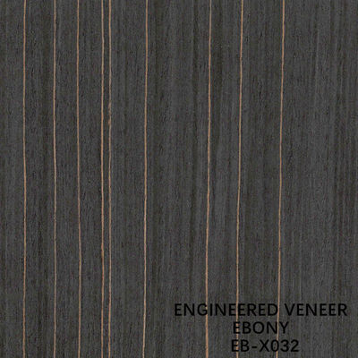 Ebony Engineered Wood Veneer décoratif X032 2500x640MM pour l'OIN de fantaisie de contreplaqué