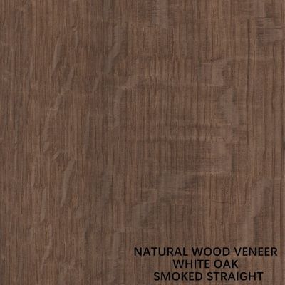 Le quart naturel américain adapté aux besoins du client de placage en bois de chêne a coupé/grain droit teint a fumé pour pour la décoration d'hôtel