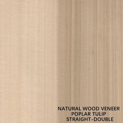 Le quart naturel américain de placage en bois de peuplier a coupé la double couleur pour la décoration
