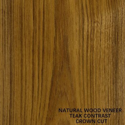 Le Cabinet/porte contrastent la ligne noire grain de couronne le bois que naturel de teck plaquent 0.15-0.55mm