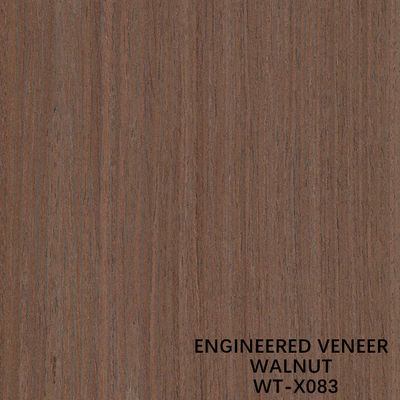 Finition de bois de noyer reconstitué grain droit personnalisé longueur 2030 mm pour la face de meuble WT-X083
