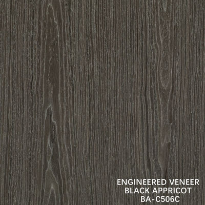 Top A Veneer de bois artificiel Lavé Noir Abricot Couronne Grain Couleur foncée Pour la décoration de l'armoire d'hôtel