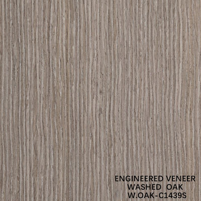 Técniques de coupe en tranches de faisceau de bois de chêne lavé reconstitué Grain vertical Taille standard 2500*640mm Tableau décoratif intérieur