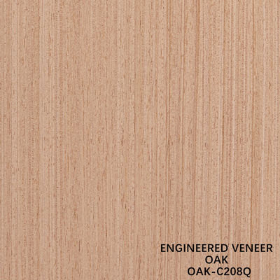 Coupe de quart de tranche de faisceau de bois de chêne américain d'ingénierie épaisseur de 0,5 mm pour la porte et le placard face OAK-208Q / 373S / 1092S / 1103S / 1188C