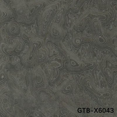 Simulation de bois placage d'arbre gris Burl GTB-X6043 Taille allongée 2850mm en peluche pour le panneau mural de l'hôtel