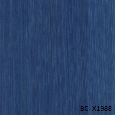 Porte en bois moderne avec placage de bois d'ingénierie coloré bleu, texture treillis, design 3100mm, peut être reproduite à partir d'un échantillon