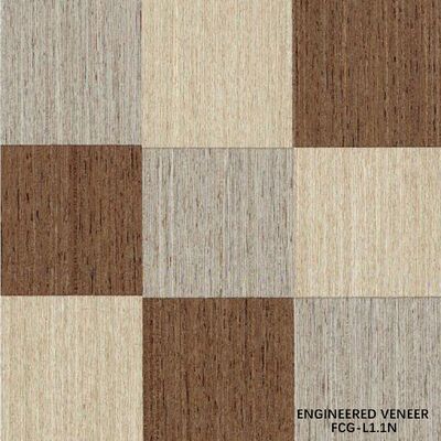 Vente en gros commerciale de placage en bois artificiel de forme spéciale FCG-L1.1N, placage en bois irrégulier en vrac pour projets d'ingénierie et de décoration