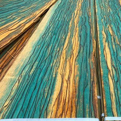 Eco Plant Dyed Natural Wood Veneer, Vibrant Colorful Iridescent Timber Veneer, Sustainable Decorative Veneer for Interior Furnishing Projects 0.5mm